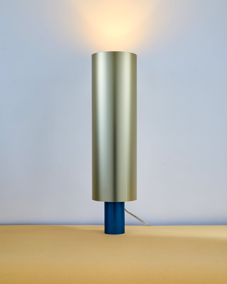 a lamp that is on top of a table 