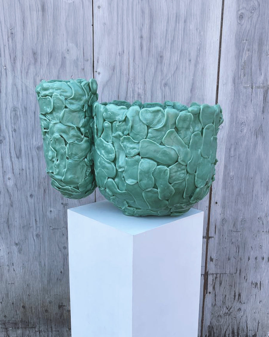 Turquoise double vessel